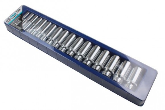 Doppenset diep 6-kant 3/8" 8-24 mm 17-delig